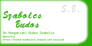 szabolcs budos business card